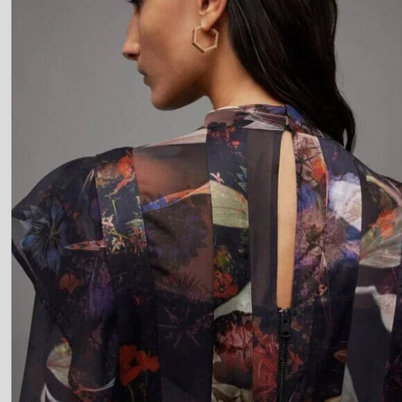 All Saints Multicolor Floral Mini Dress - Picture 3 of 16